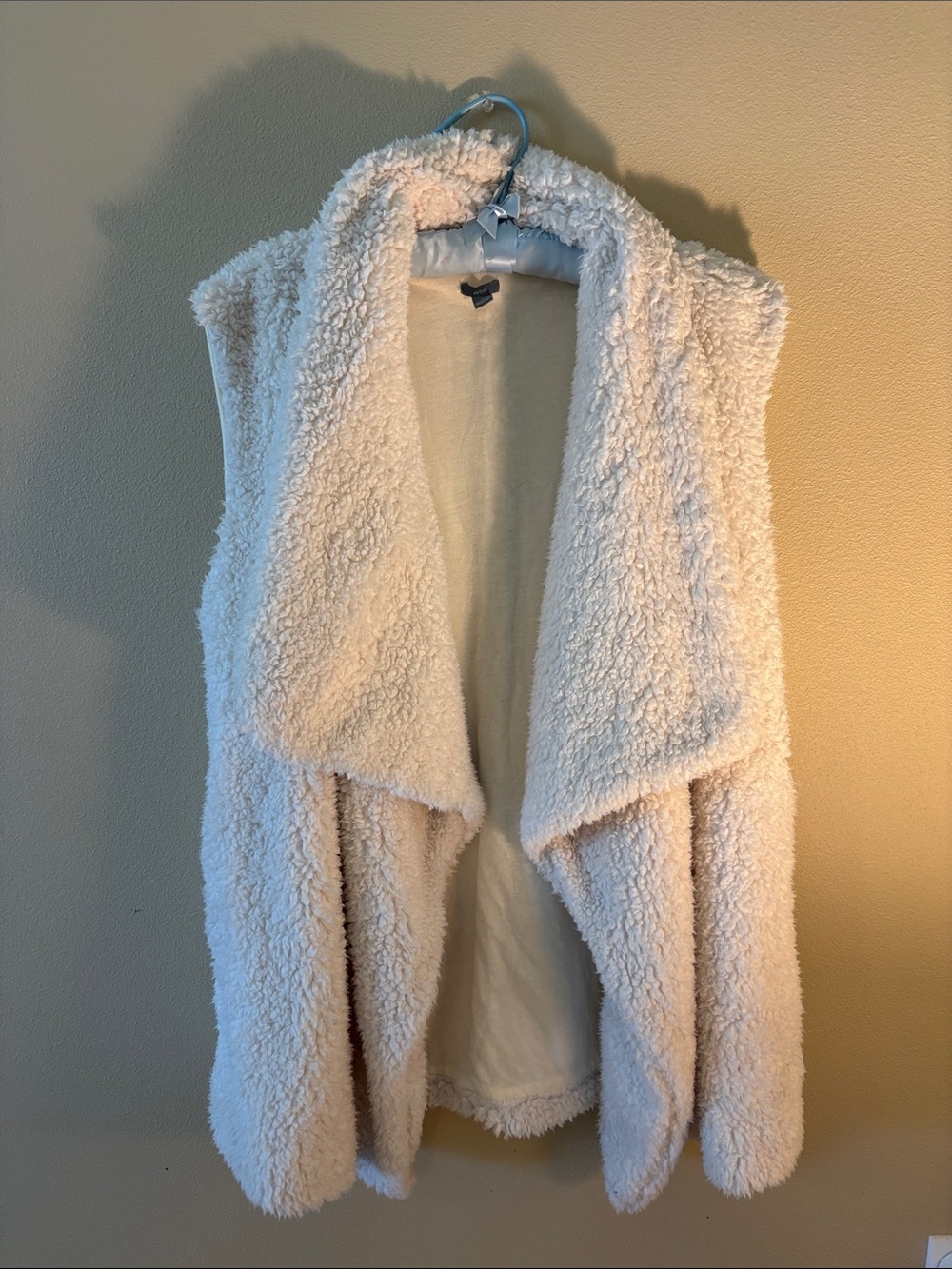 Aerie Cream Teddy Sherpa Waterfall Vest!!!
